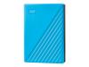 DISQUE DUR EXTERNE WD MY PASSPORT WDBPKJ0040BBL CHIFFRE 4To USB3.2 GEN 1 AES 256Bits - BLEU